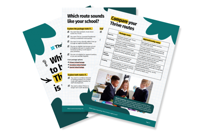 Package or apprenticeship? Choosing the right route to becoming a Thrive School
